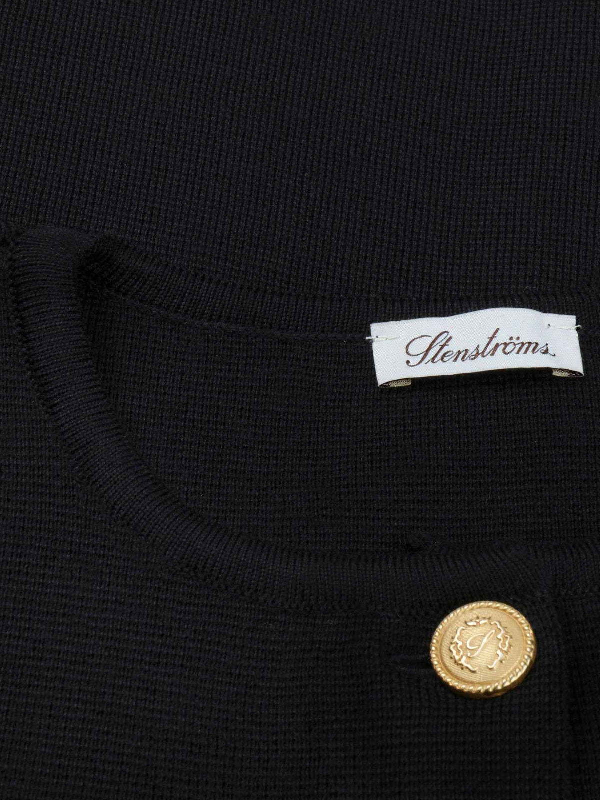 Svart Stina Merinoull Cardigan