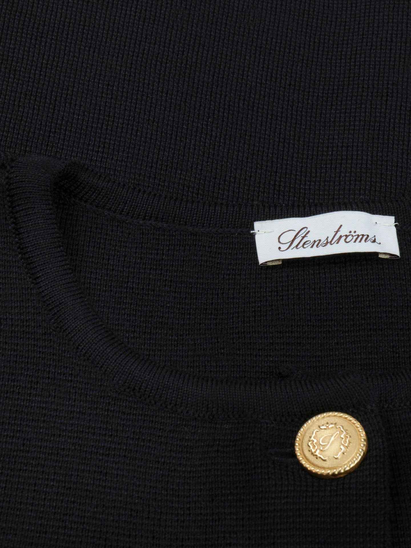 Svart Stina Merinoull Cardigan