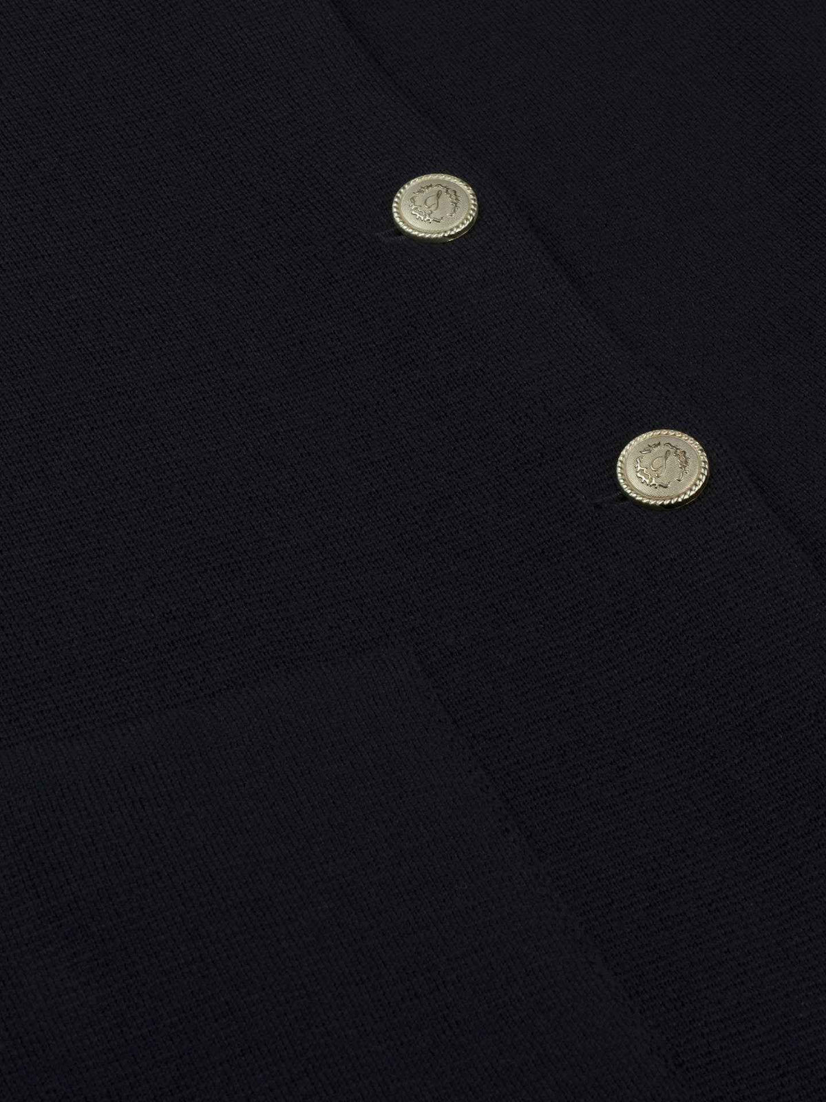 Svart Stina Merinoull Cardigan