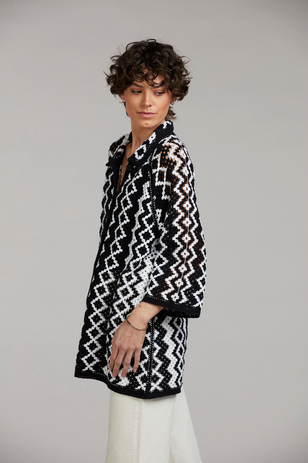 Lily-Rose Lång Openwork Kofta