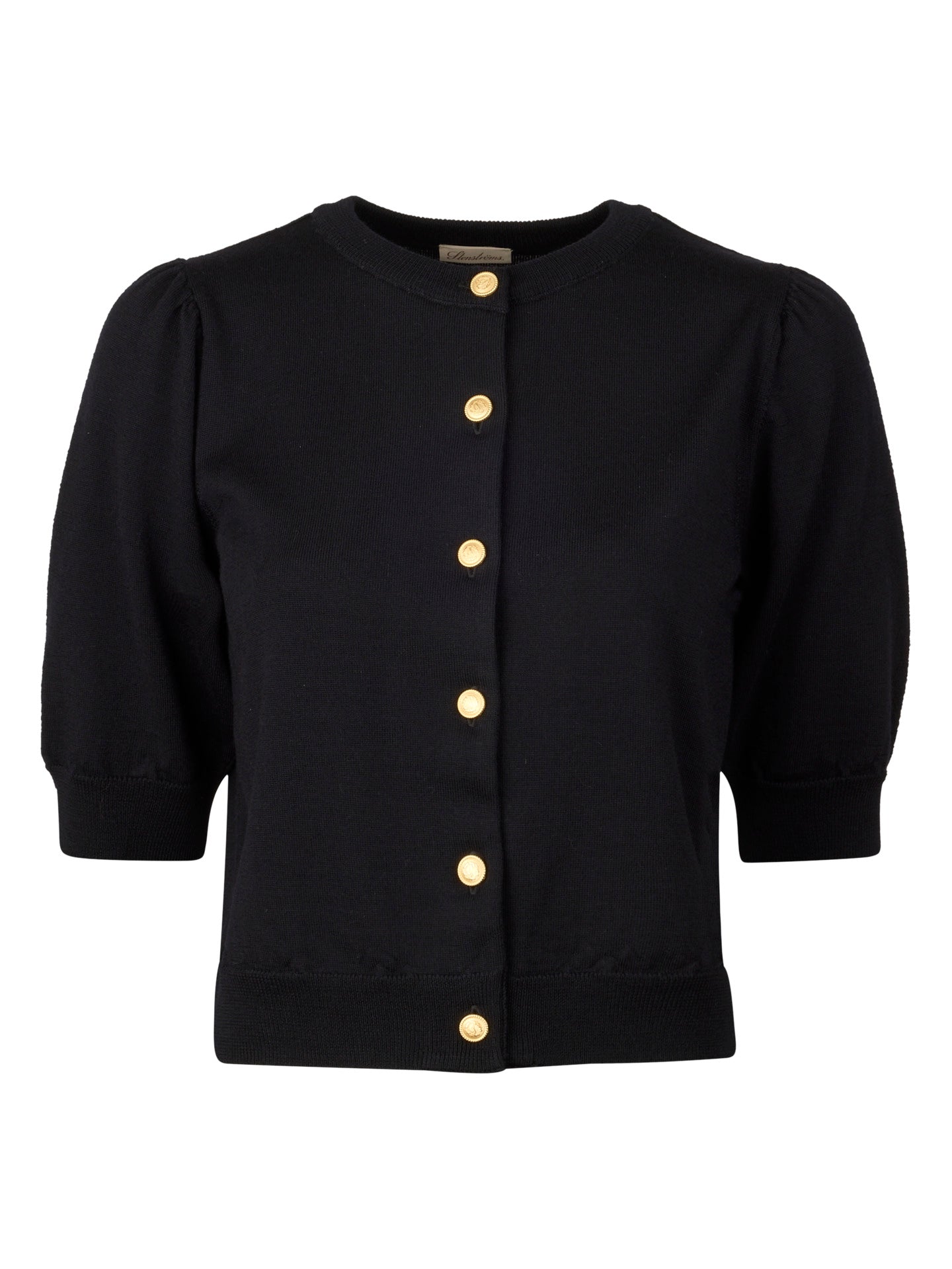 Marinblå Lydia Merinoull Kofta - Stenströms