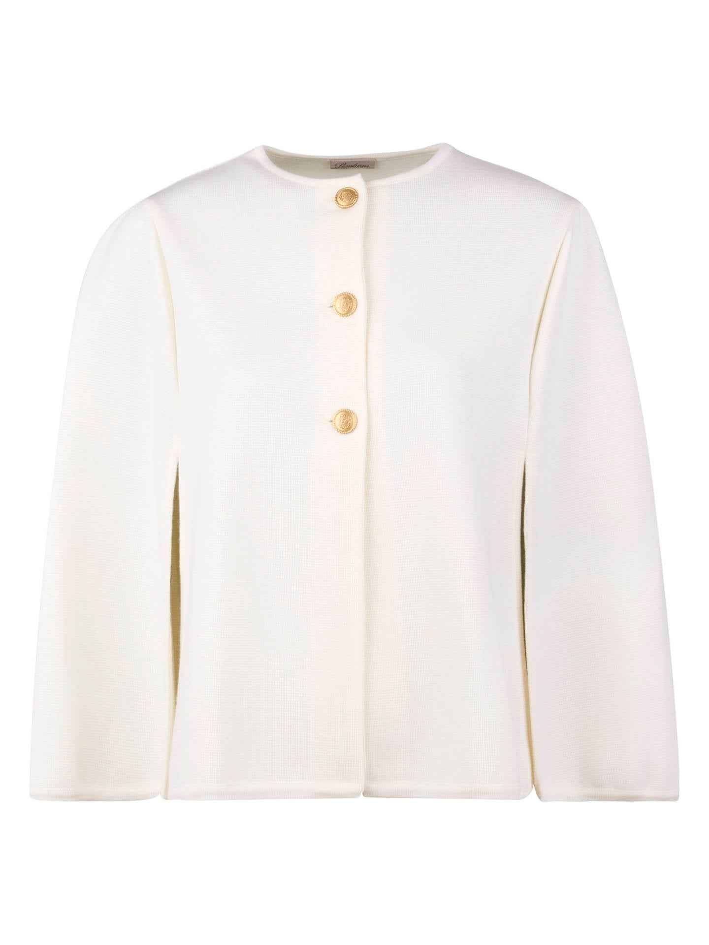 Lo Stickad Poncho i Merinoull