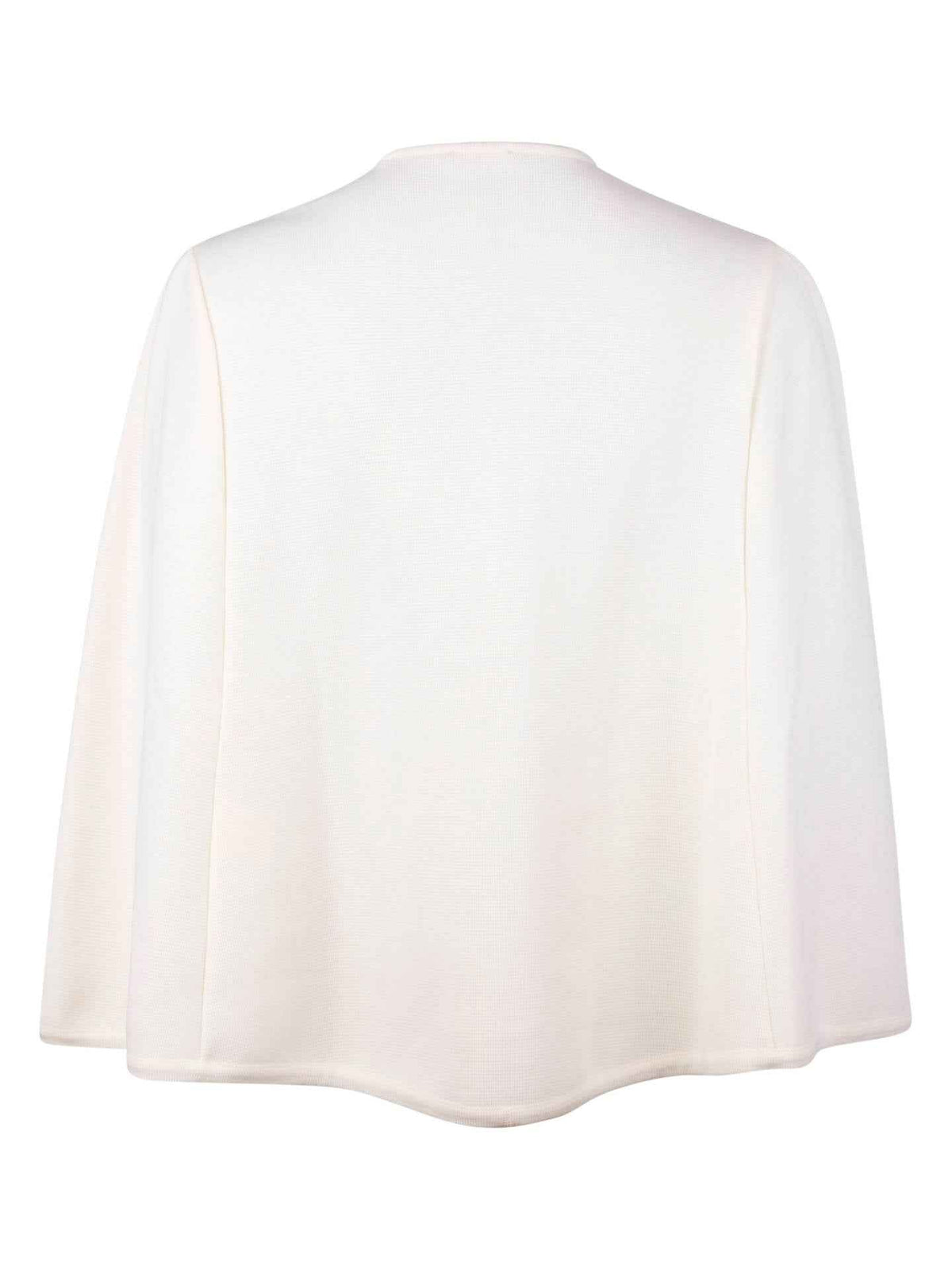 Lo Stickad Poncho i Merinoull
