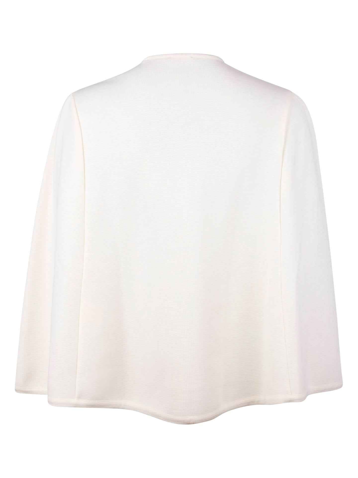 Lo Stickad Poncho i Merinoull