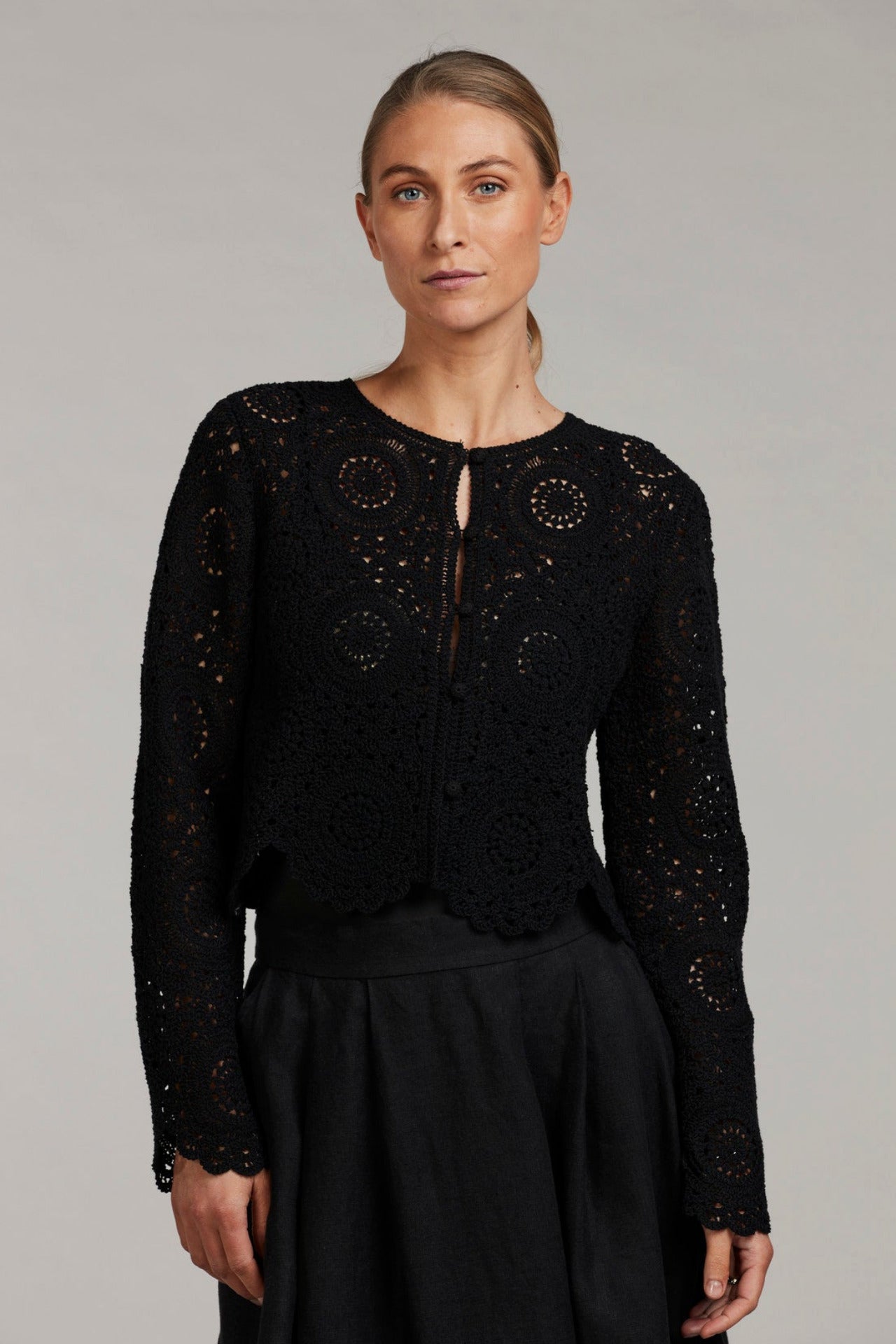 Lotta Openwork Virkad Kofta