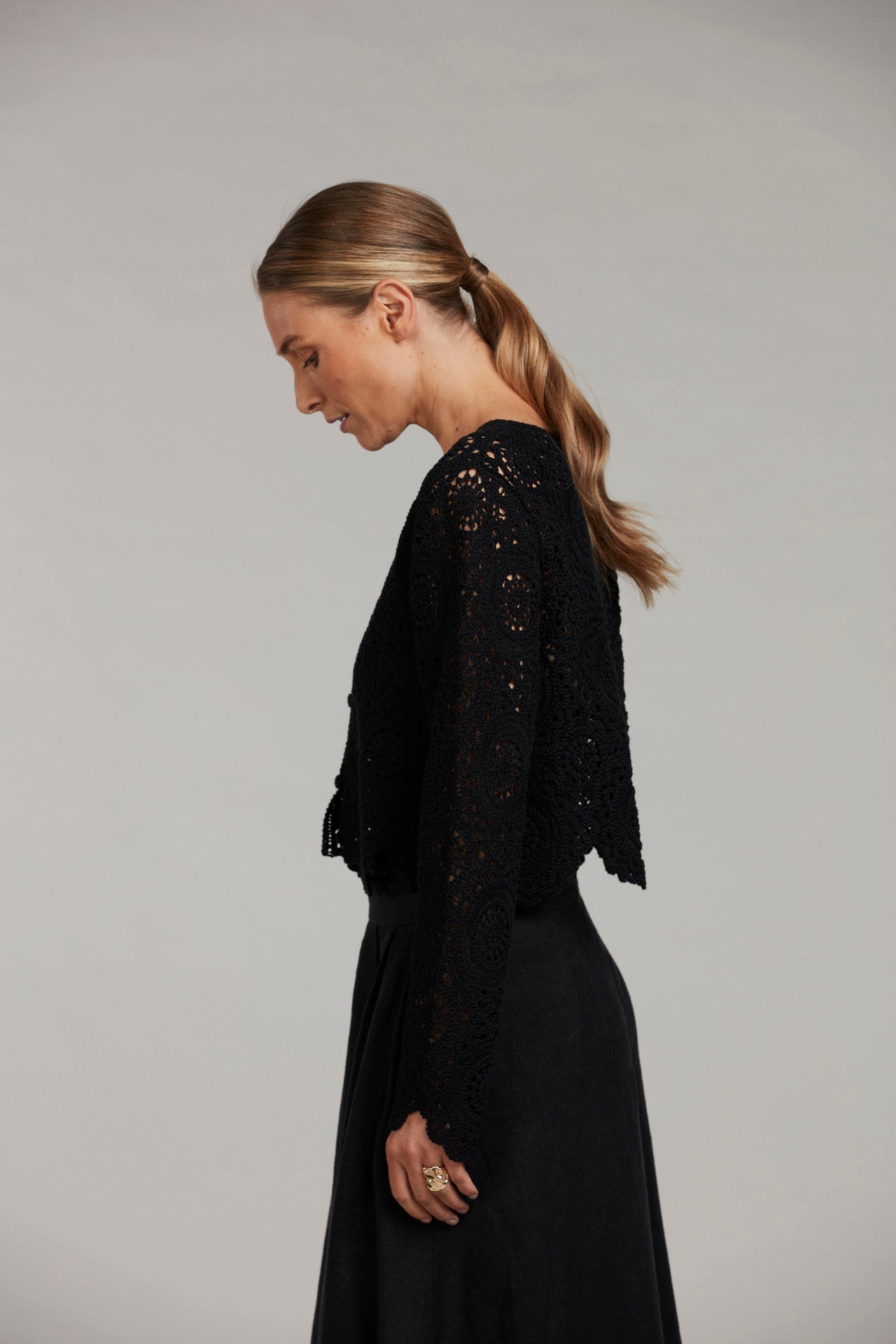 Lotta Openwork Virkad Kofta