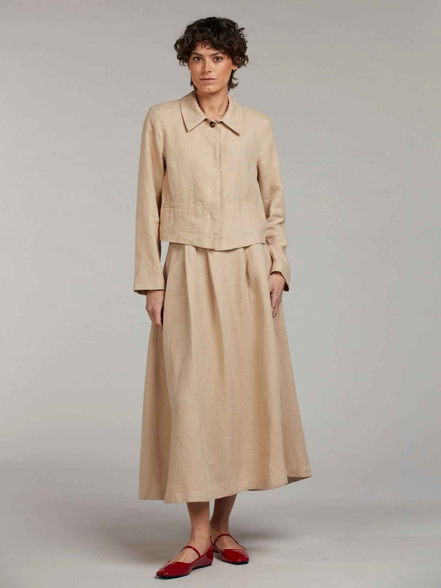Beige Leia Linnejacka
