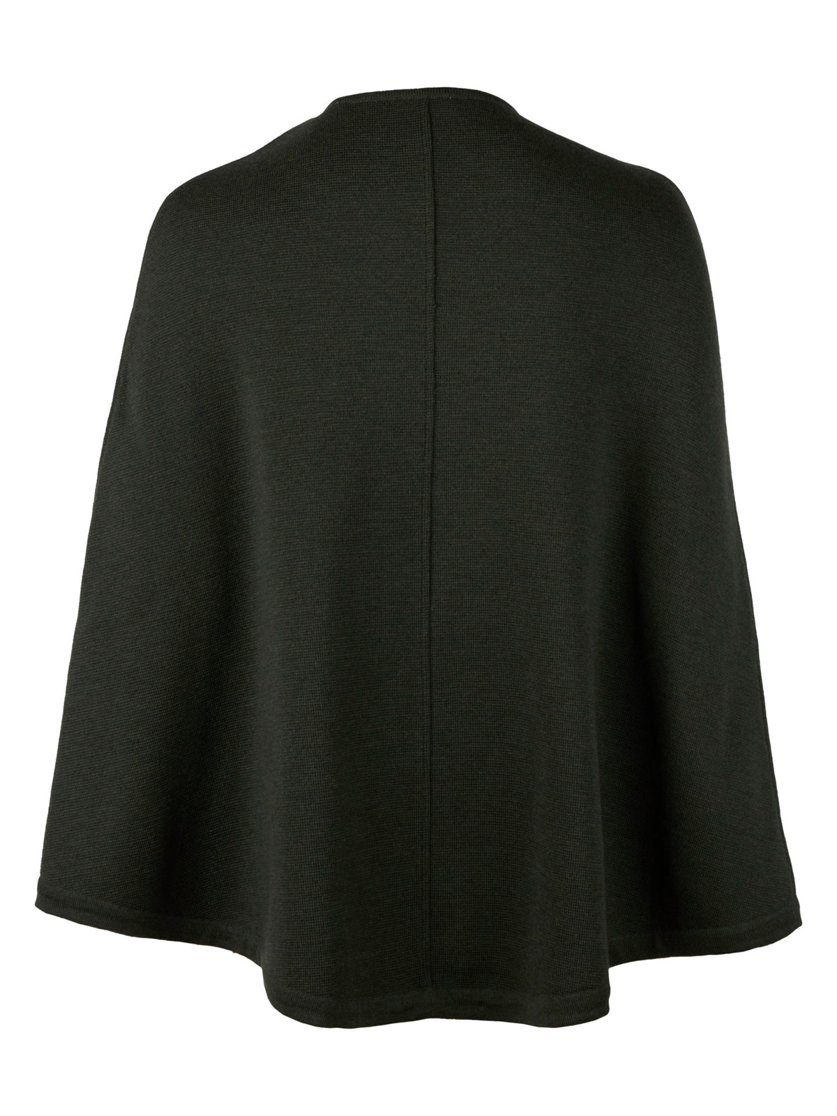 Dark green Mary Merino Wool Poncho