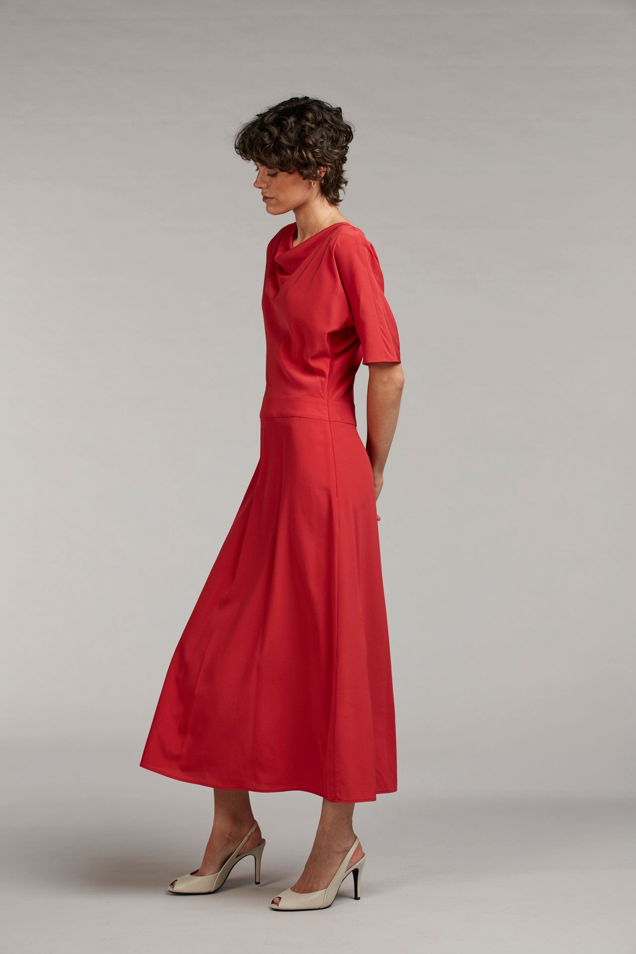 Jessa Midi Sidenklänning