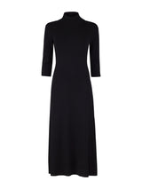 Black Kristel Knitted Mockneck Dress