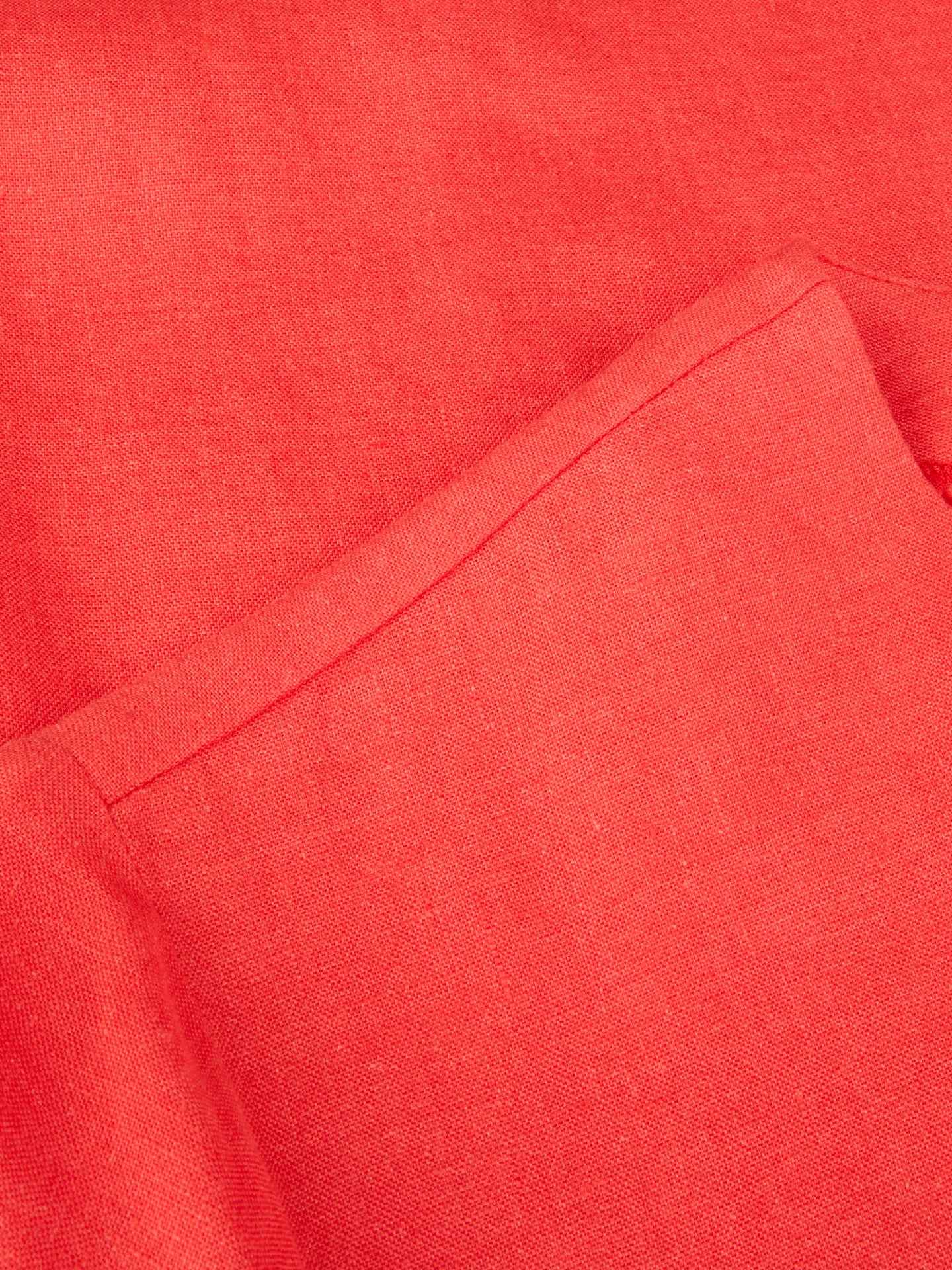 Röd Lindsay Linneklänning