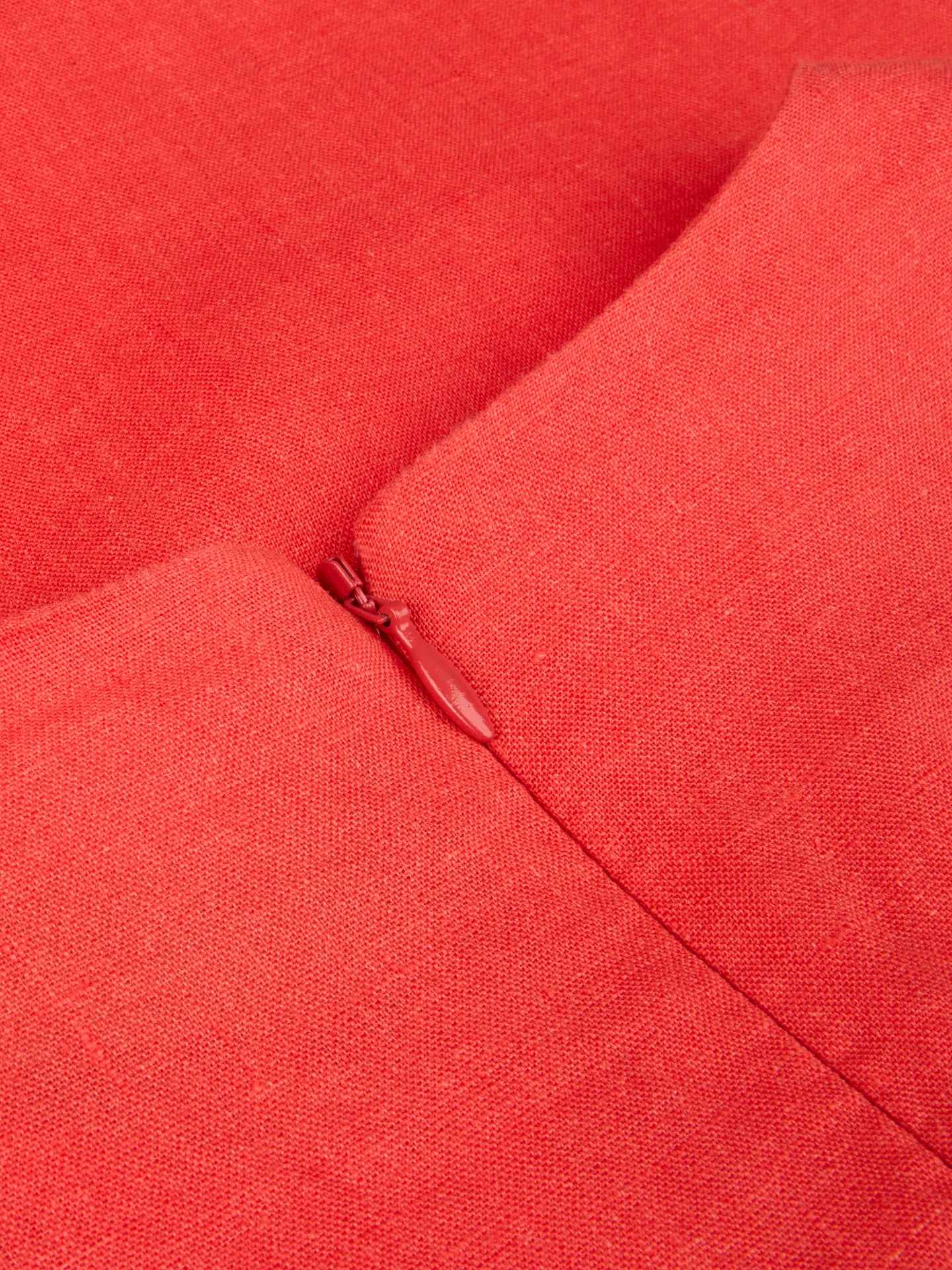 Röd Lindsay Linneklänning