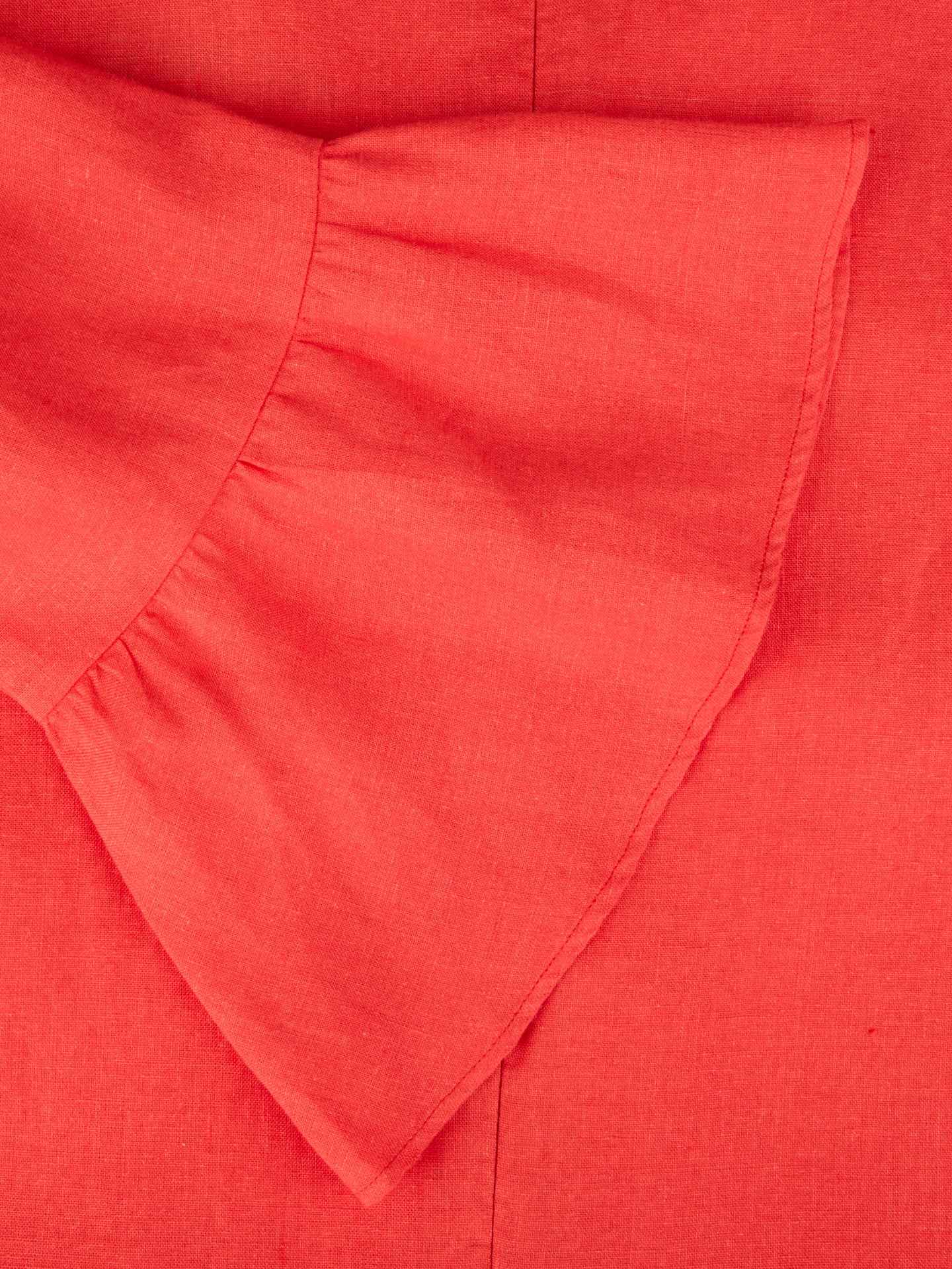 Röd Lindsay Linneklänning