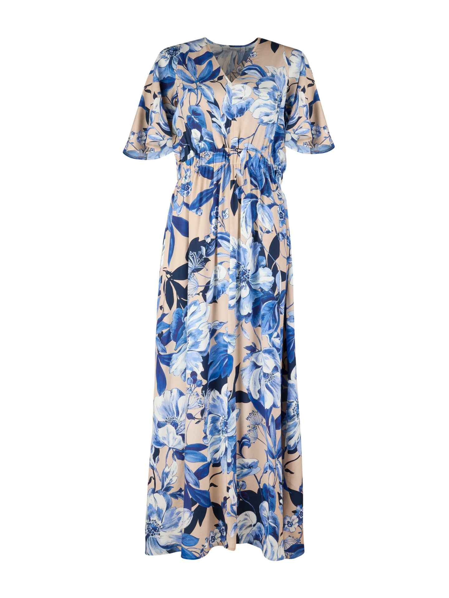 Blå Leonora Blommig Klänning