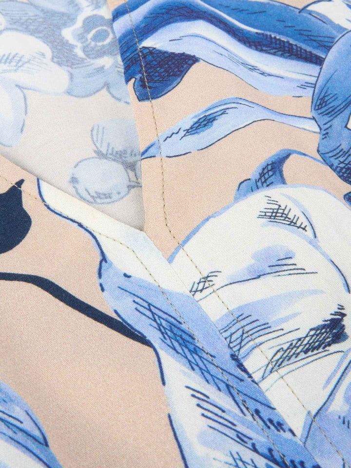 Blå Leonora Blommig Klänning