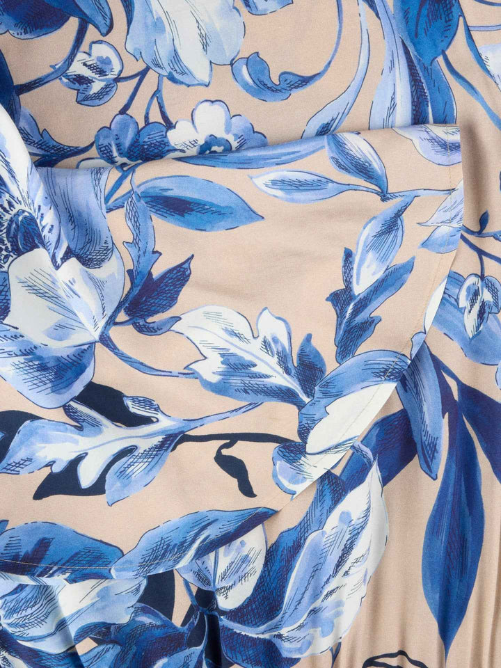 Blå Leonora Blommig Klänning