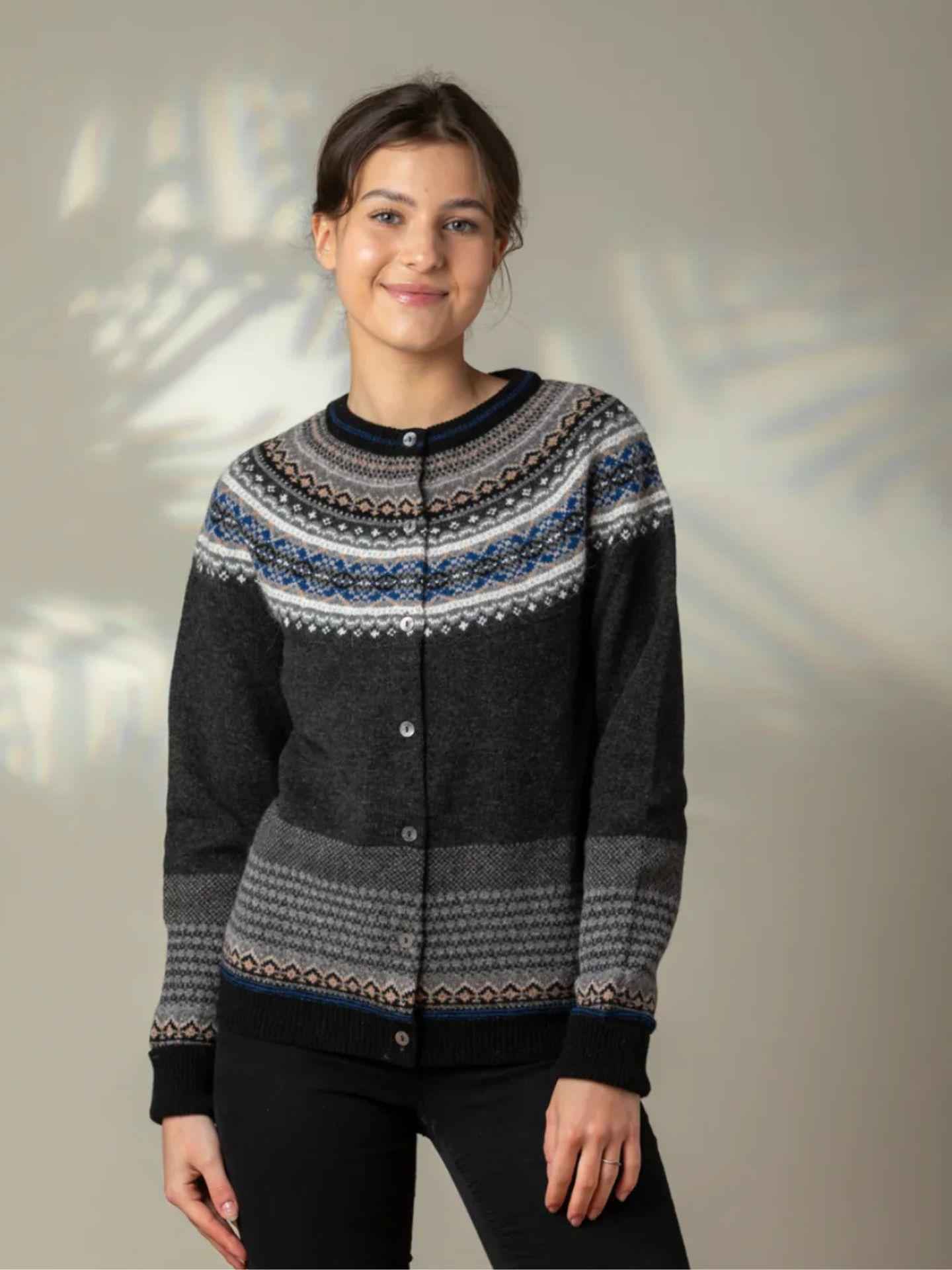 Alpine Fair Isle Short Cardigan