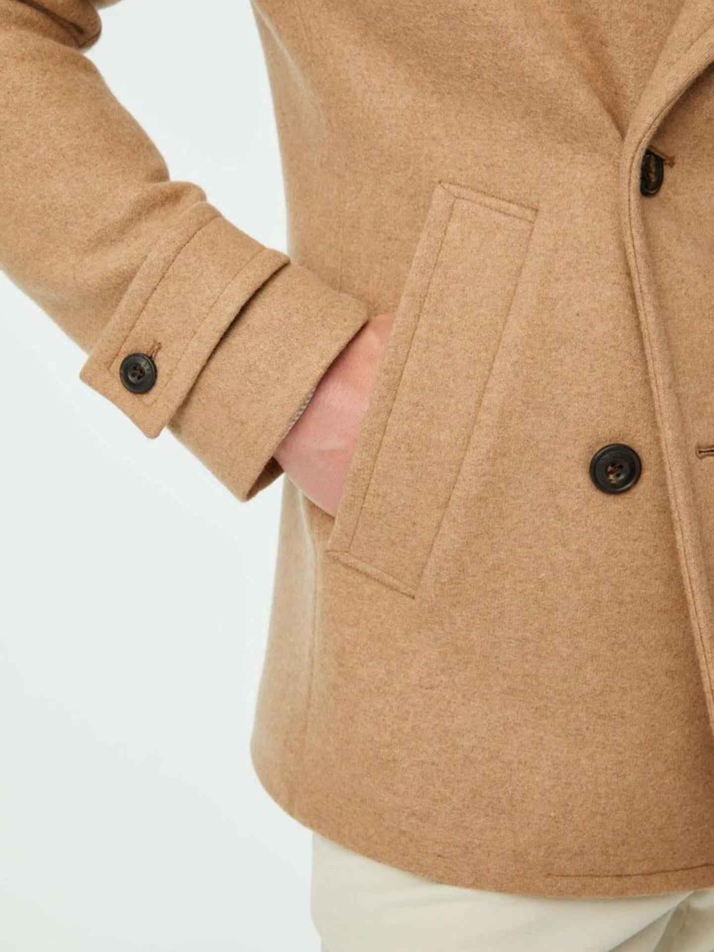 Dubbelknäppt Peacoat i Ull