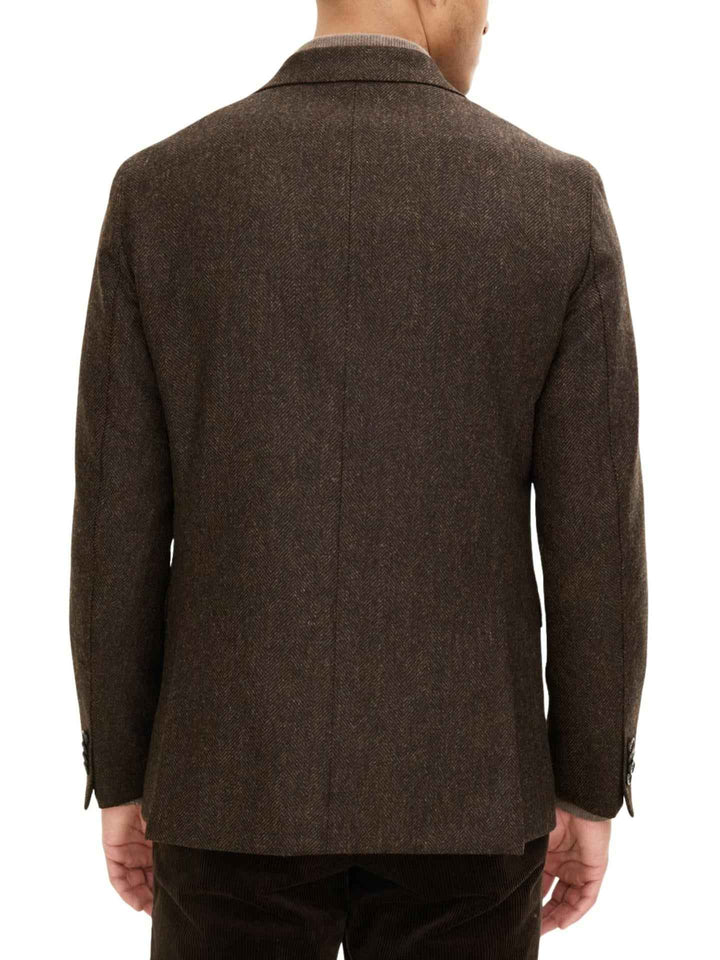 Blazer i Ull med Fiskbensmönster