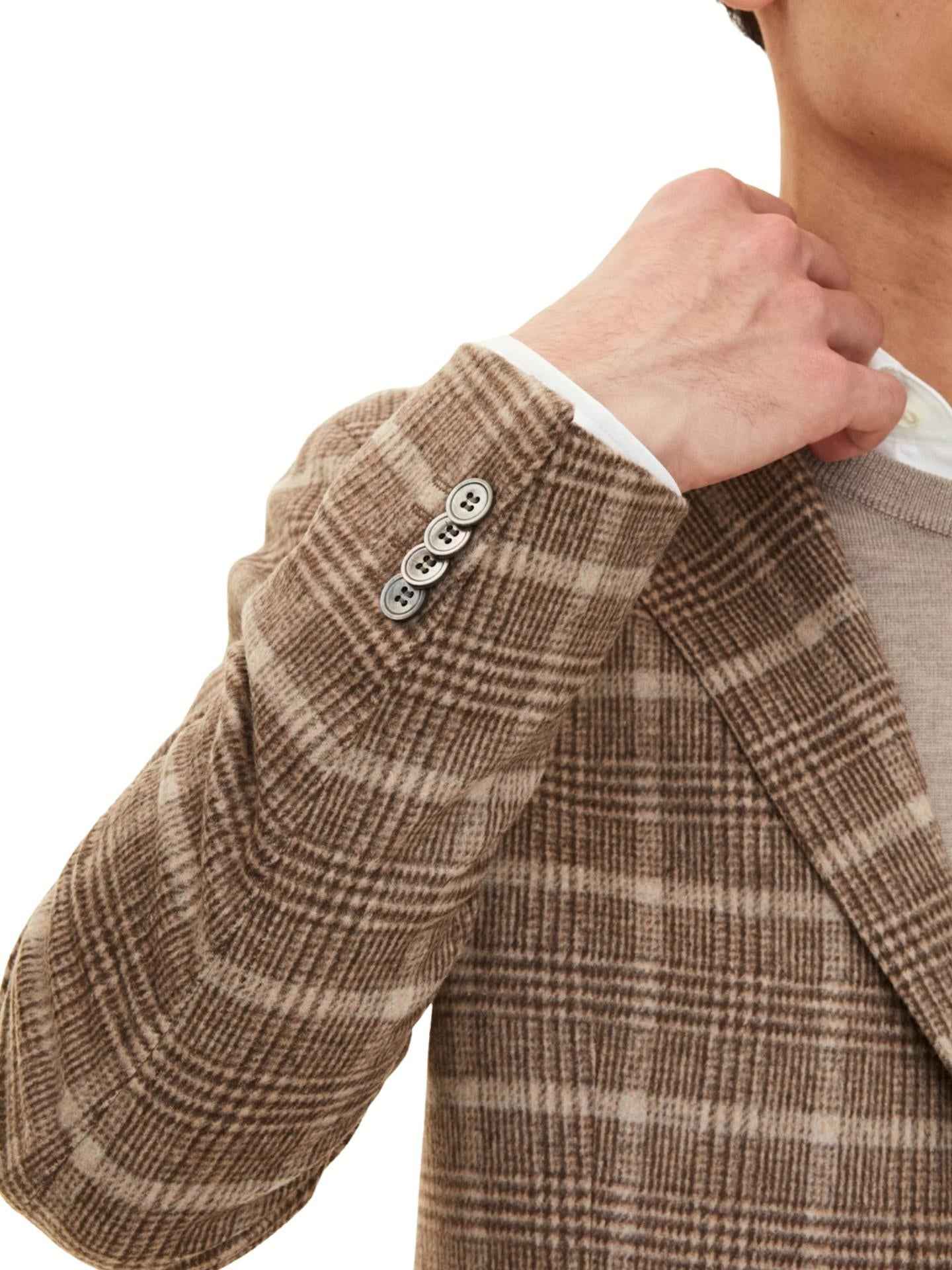 Rutig Blazer med Mikrostruktur