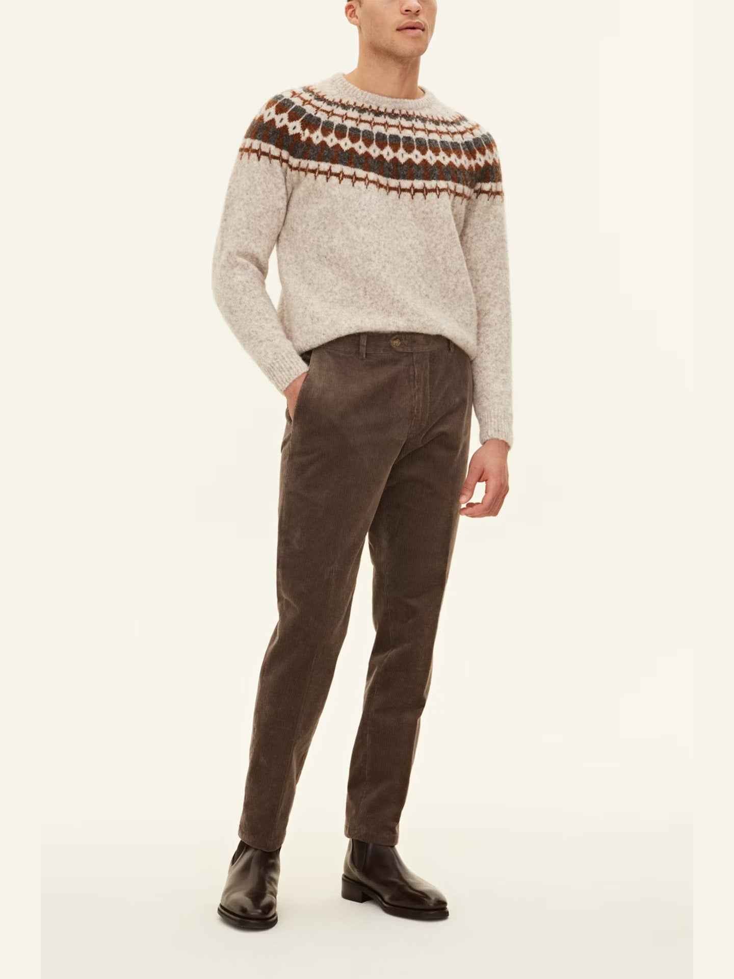 Denz Slim Fit Manchesterbyxa