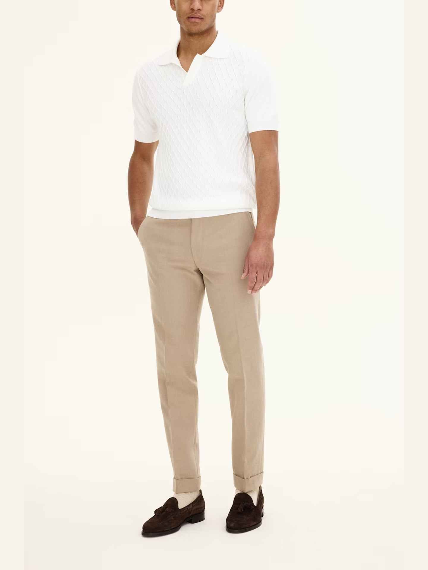 Denz Slim Fit Borstad Twillbyxa