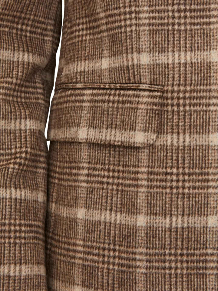 Rutig Blazer med Mikrostruktur