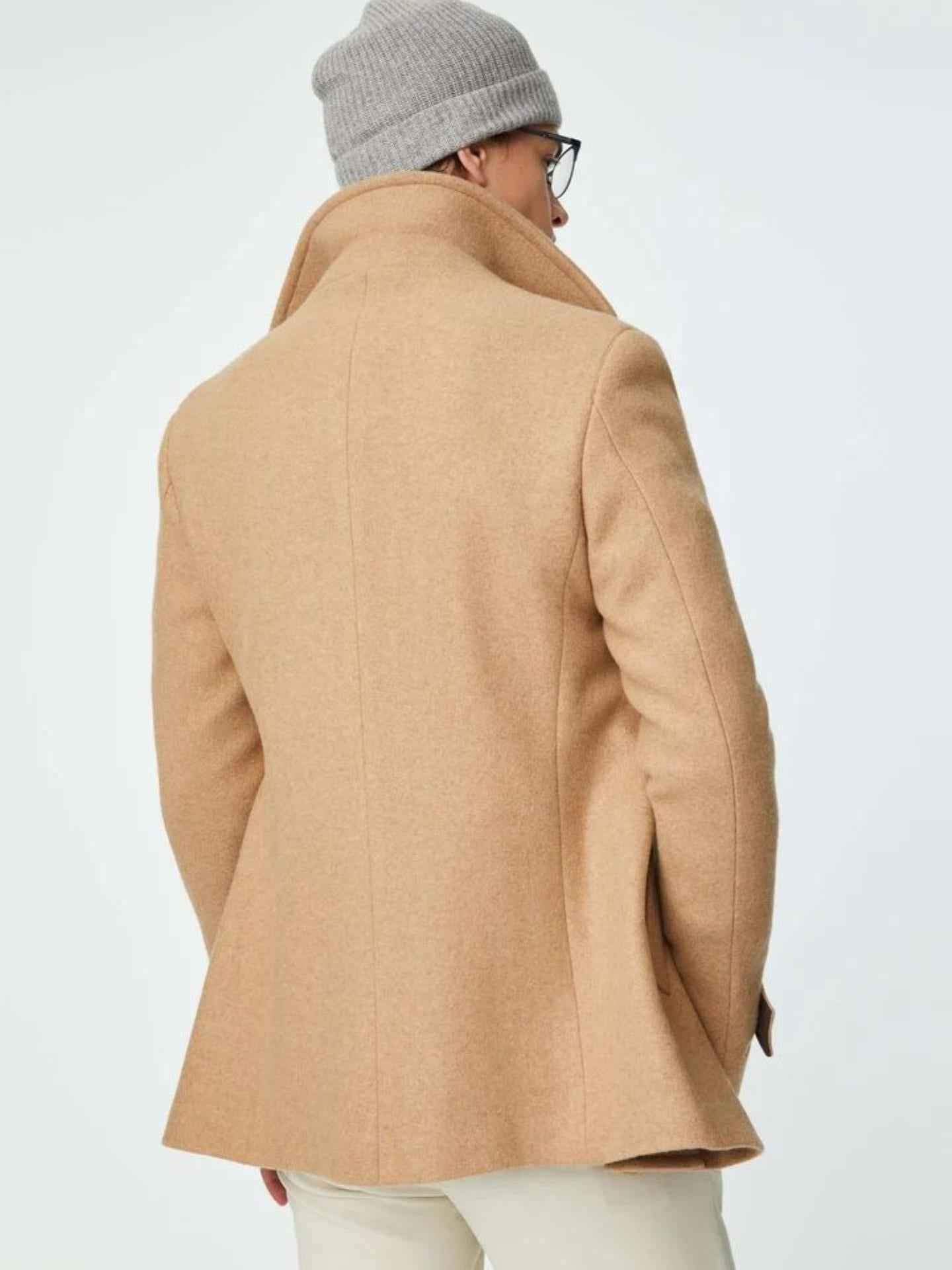 Dubbelknäppt Peacoat i Ull