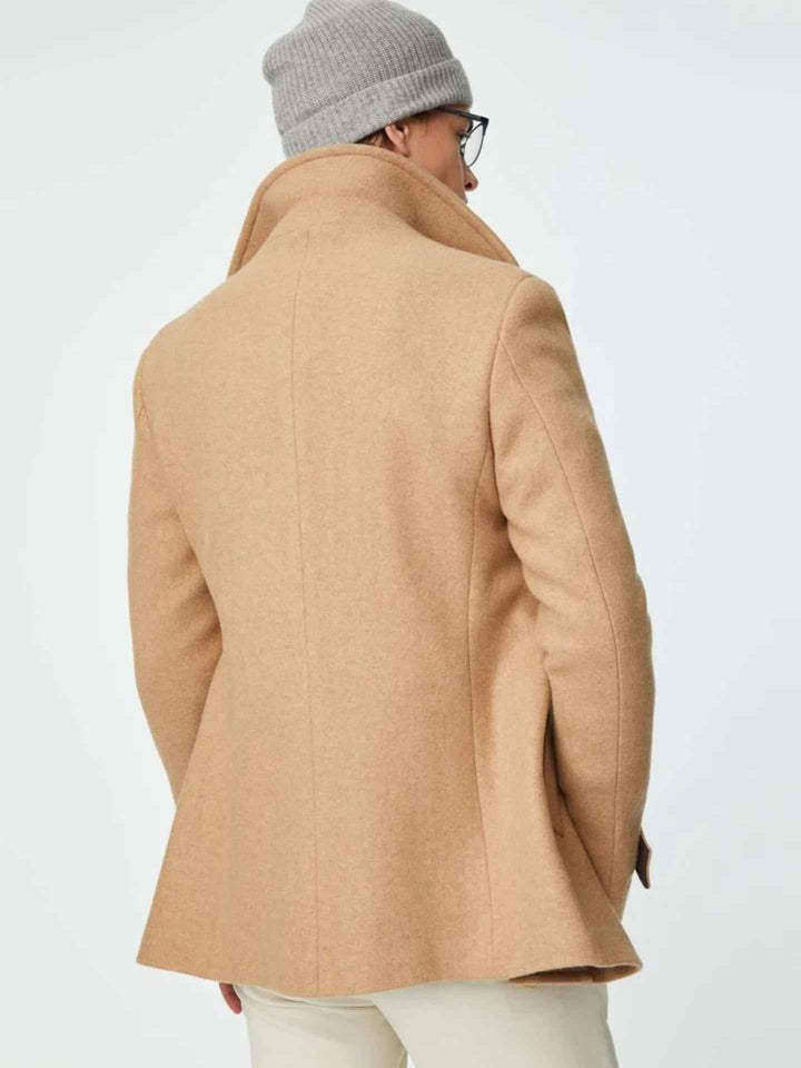 Dubbelknäppt Peacoat i Ull