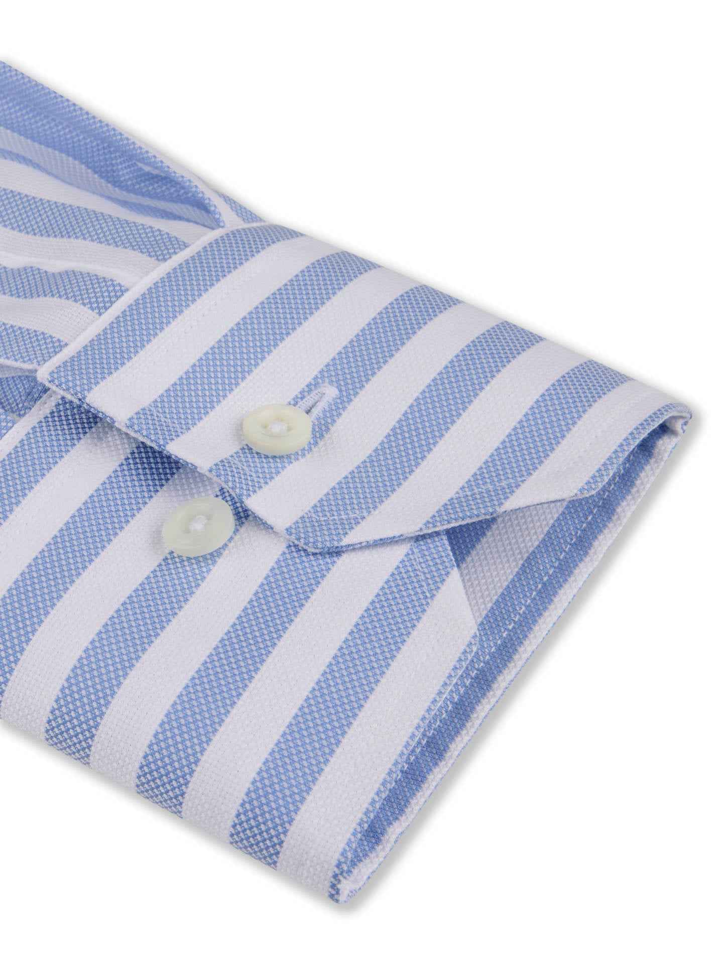 Slimline Randig Twillskjorta