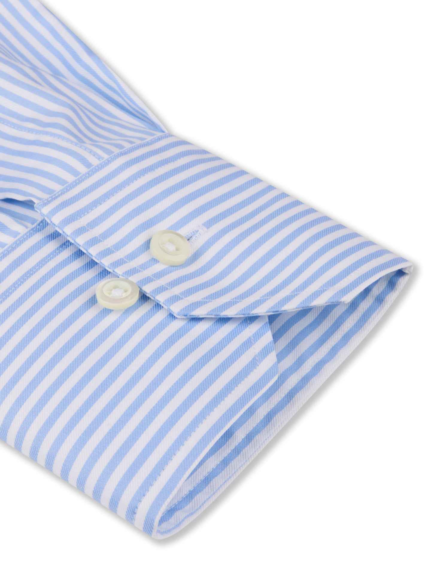 Slimline Randig Twillskjorta