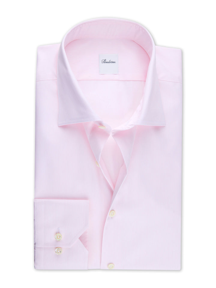 Regular Microrandig Twillskjorta - Ljusrosa