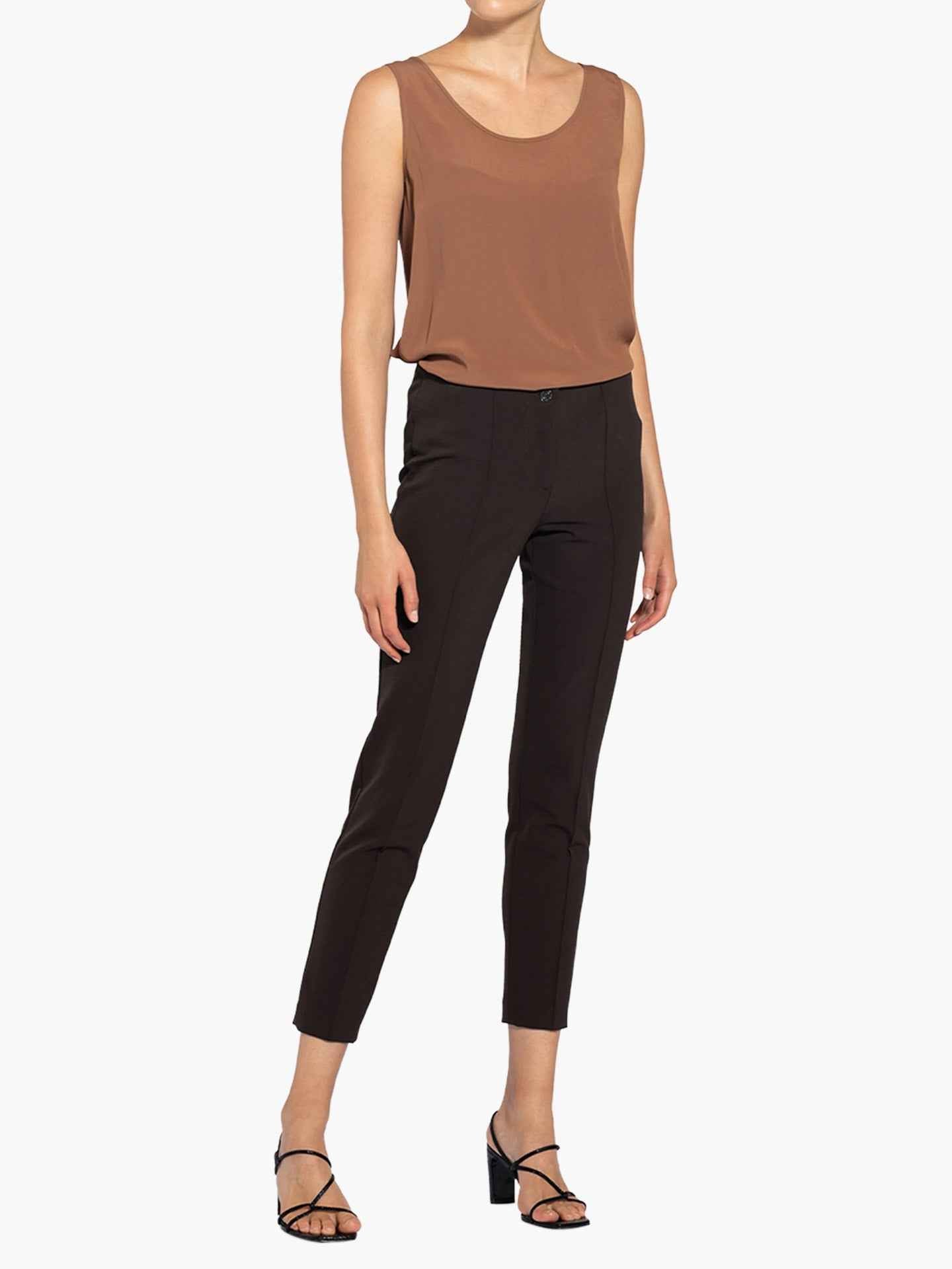 Ros Ankellång Smal Kostymbyxa