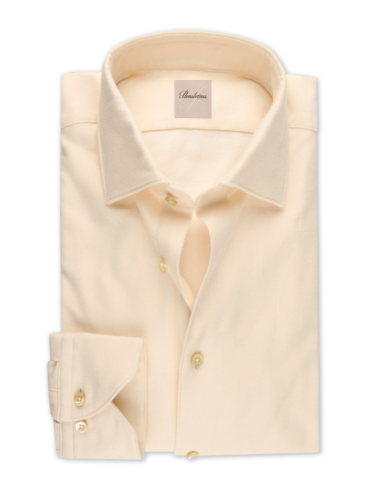 Stenströms - Ljusbeige Regular Fit Flanellskjorta