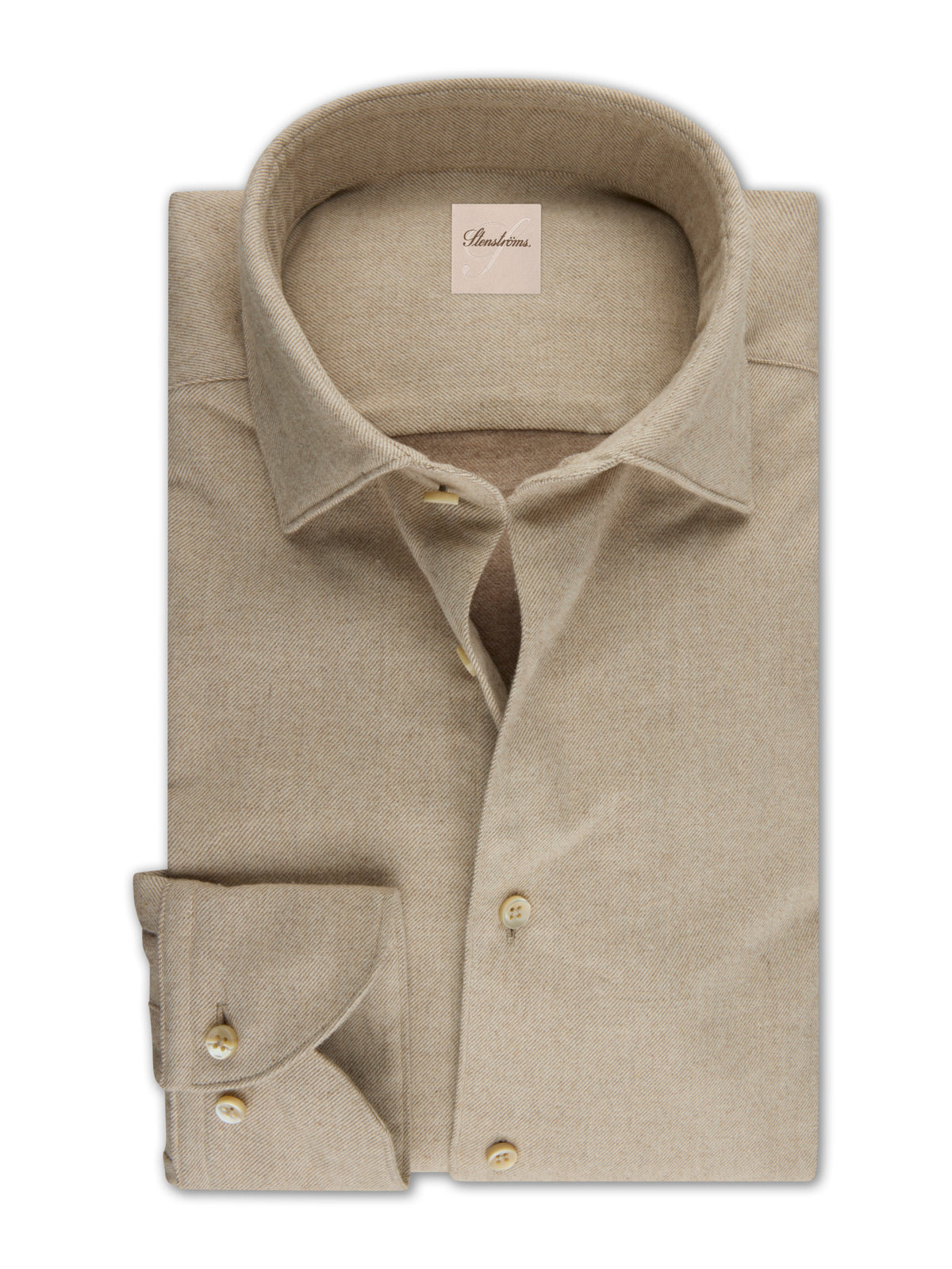 Stenströms - Beige Regular Fit Flanellskjorta