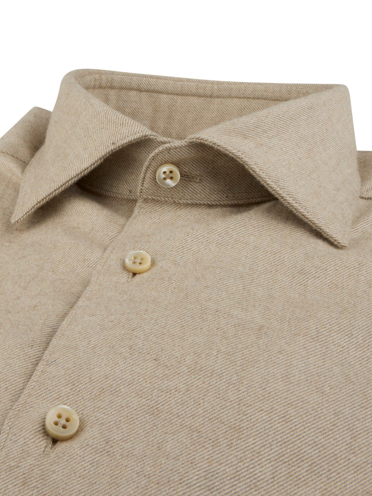 Beige Regular Flannel Shirt