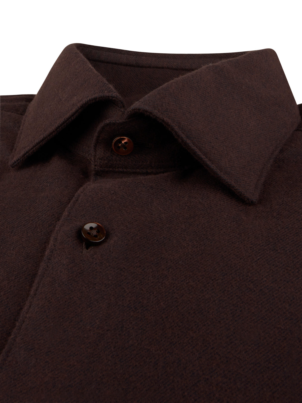 Dark Brown Regular Flannel Shirt