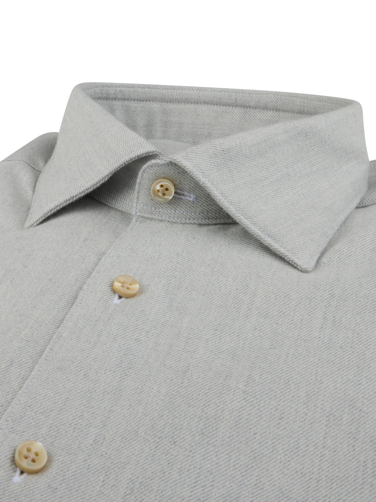 Light Grey Regular Flannel Shirt