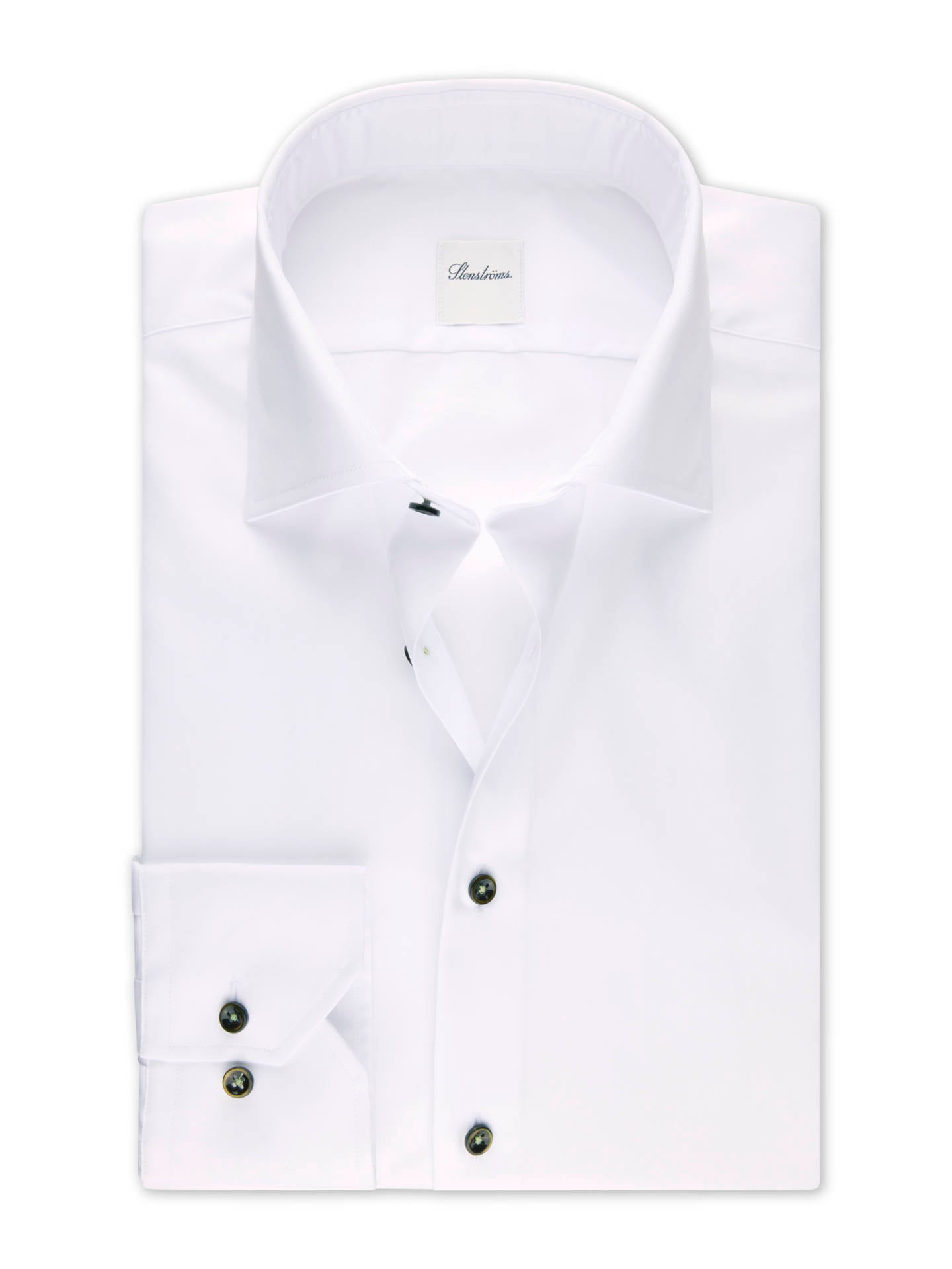 Regular Twillskjorta, Mörkgröna Knappar