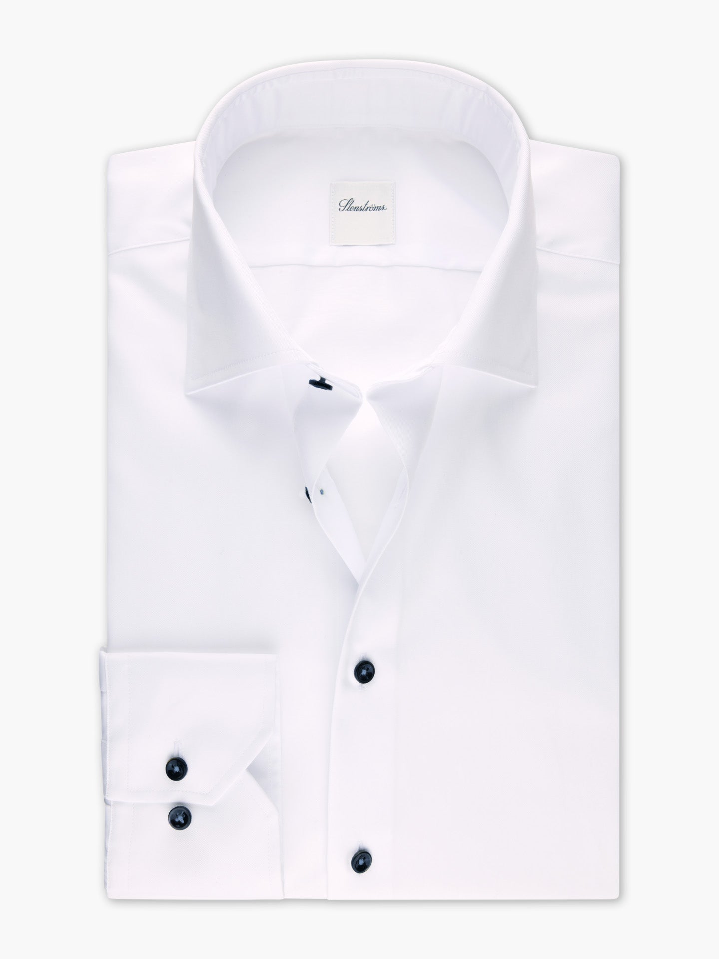 Regular Twillskjorta, Mörkblå Knappar