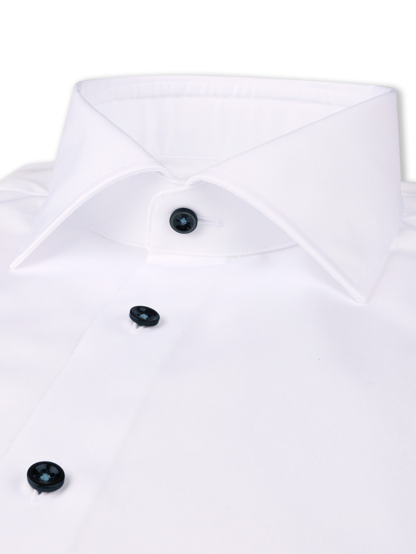 Regular Twillskjorta, Mörkblå Knappar