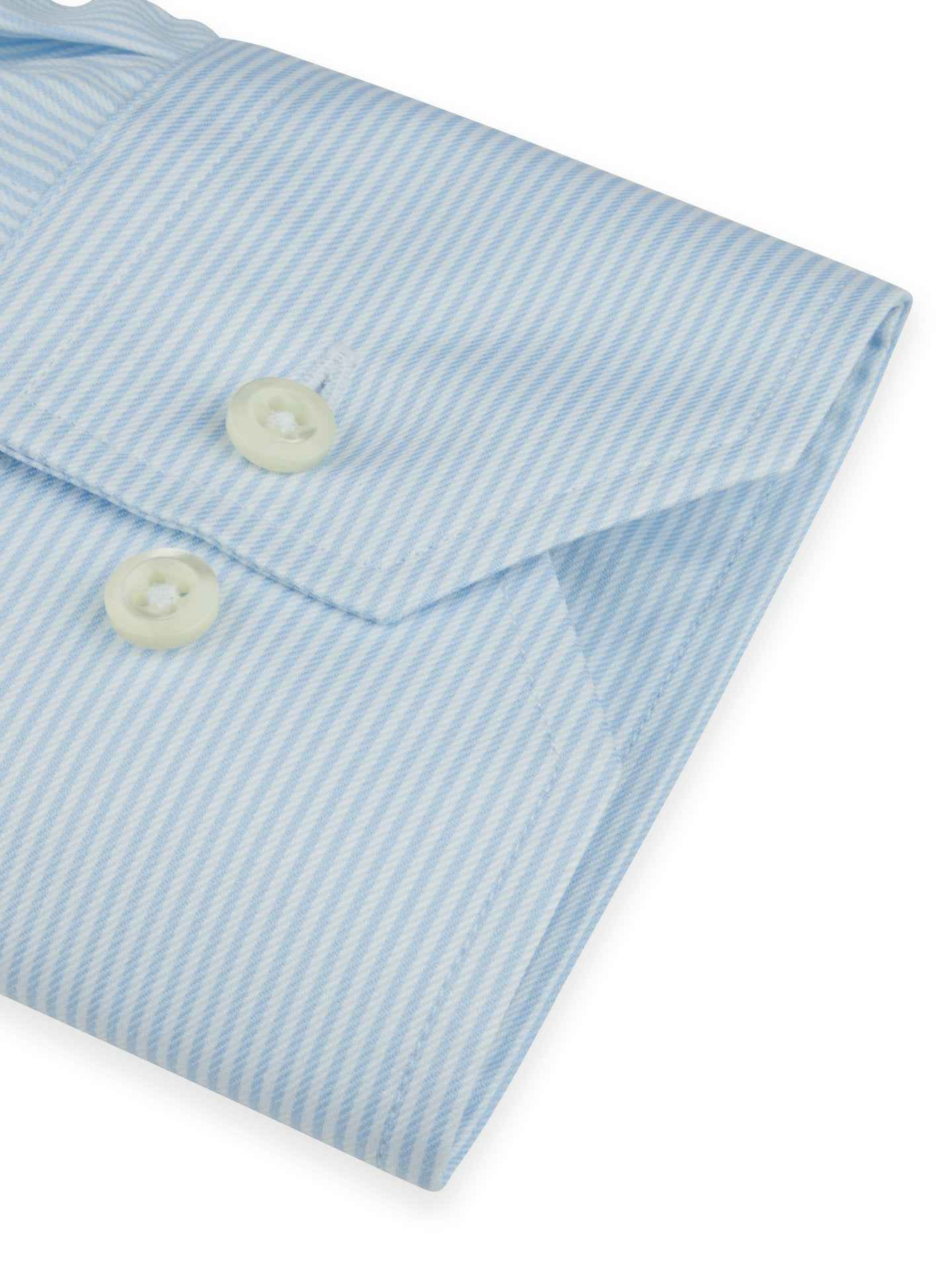 Slimline Smalrandig Twillskjorta