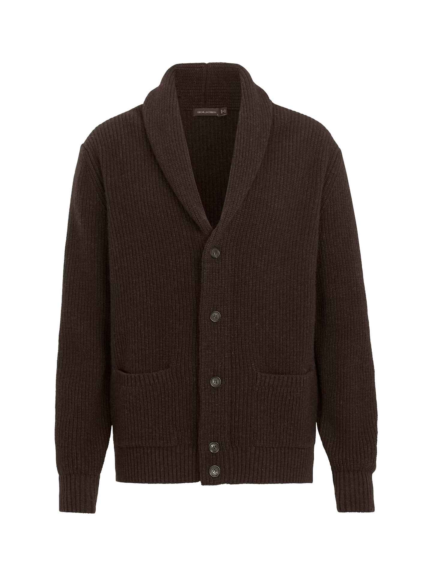 Ribbstickad Cardigan