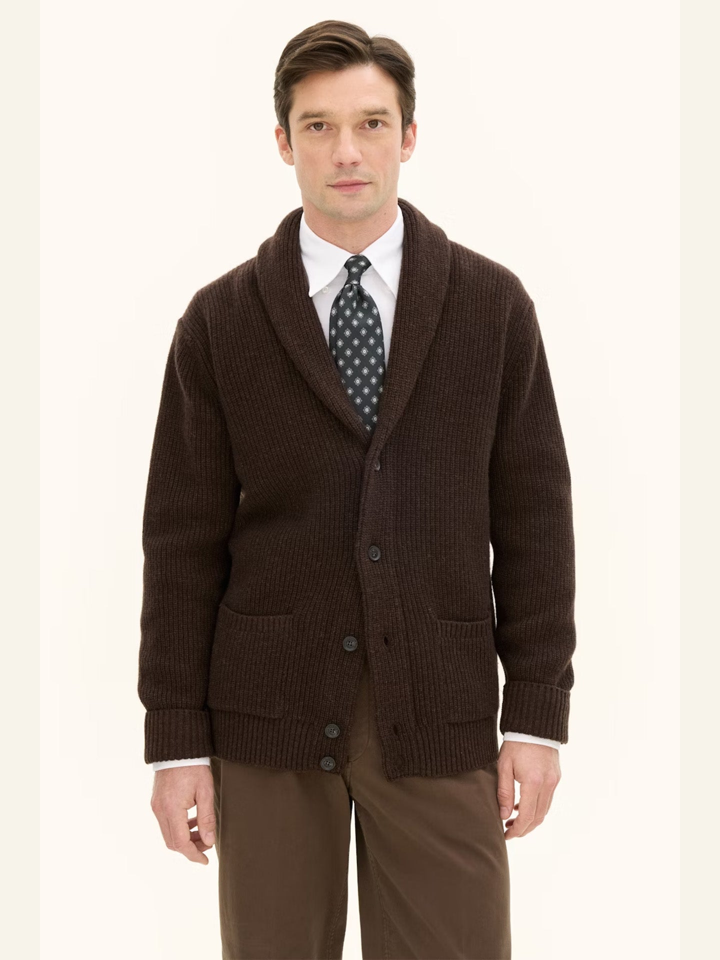 Ribbstickad Cardigan - Stenströms Store