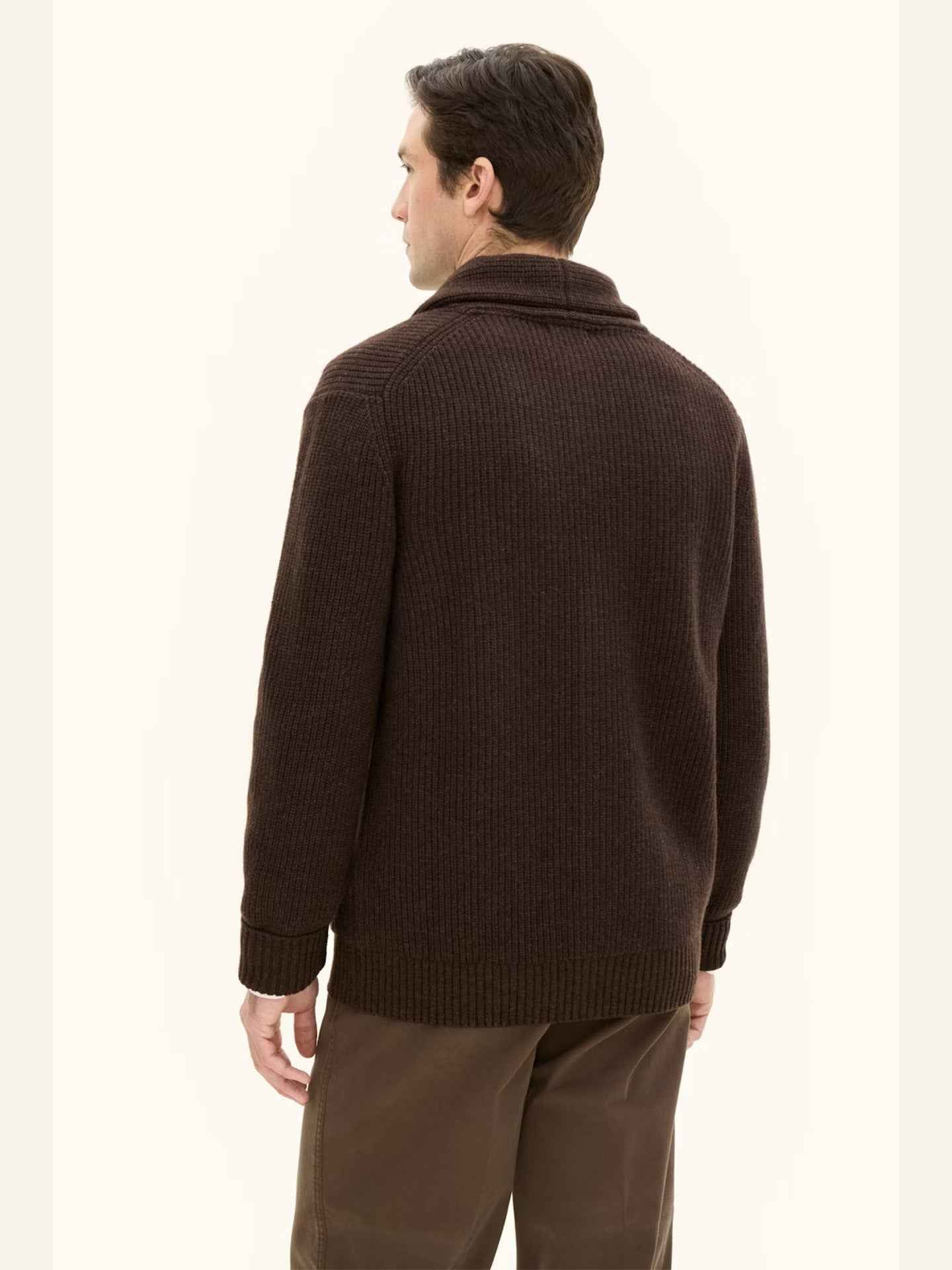 Ribbstickad Cardigan
