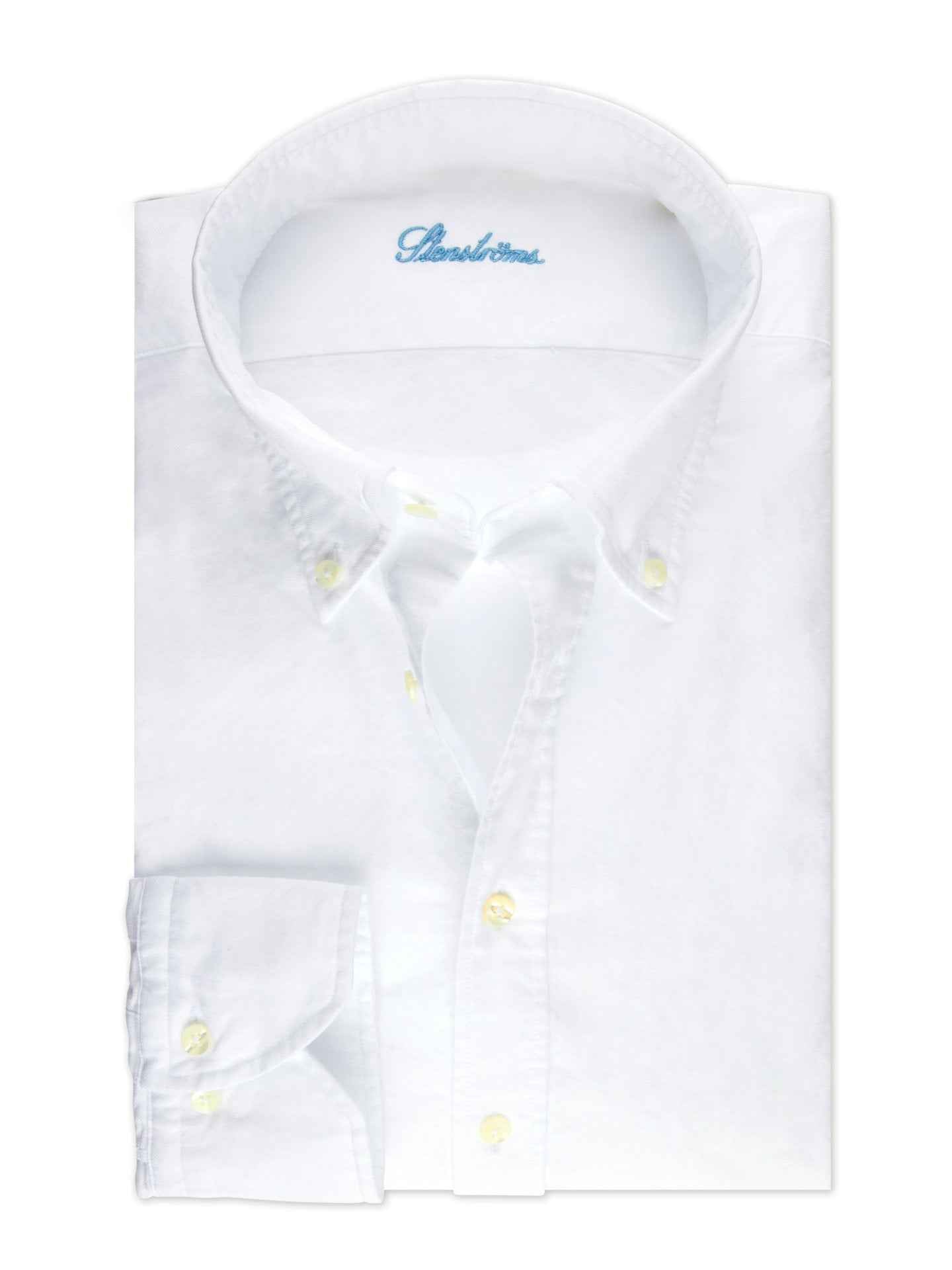 Vit Regular Button Down Oxfordskjorta - Stenströms