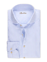 Light Blue Regular Striped Casual Shirt