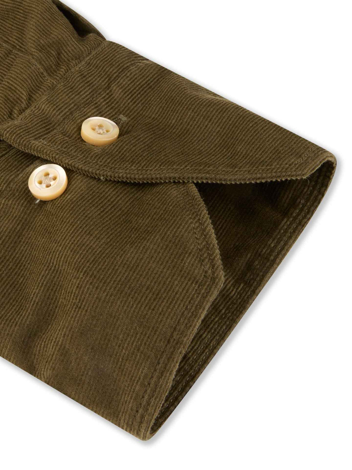 Grön Regular Baby Cord Skjorta
