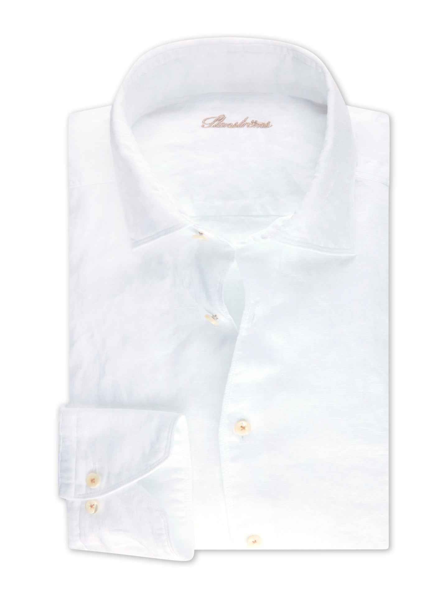 Vit Slimline Linneskjorta
