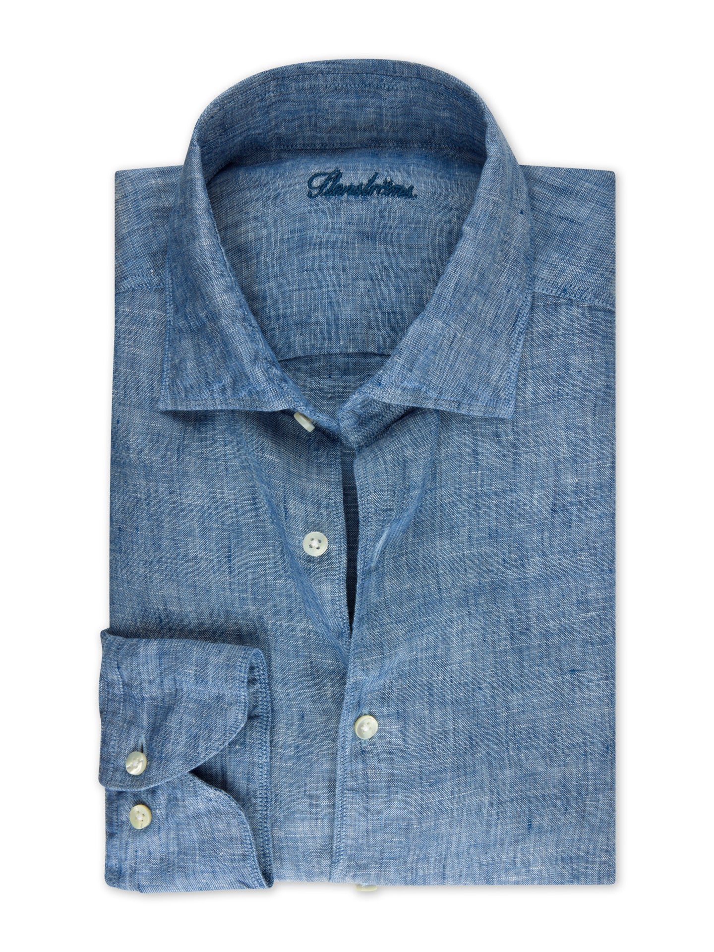 Regular Fit Linneskjorta - Mellanblå